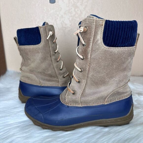 SPERRY TOP SIDER SYREN MISTY Women's Waterproof Duck Fleece Lined Boots Size 8 - Picture 1 of 15